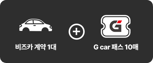 비즈카 계약 1대 + G car 패스 10매